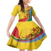 Grenada Independence Day Family Matching Mermaid Dress and Hawaiian Shirt Bougainvillea Flowers Flag Style LT9 - Wonder Print Shop