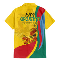 Grenada Independence Day Family Matching Mermaid Dress and Hawaiian Shirt Bougainvillea Flowers Flag Style LT9 - Wonder Print Shop
