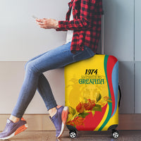 Grenada Independence Day Luggage Cover Bougainvillea Flowers Flag Style - Wonder Print Shop