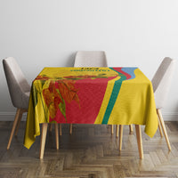 Grenada Independence Day Tablecloth Bougainvillea Flowers Flag Style - Wonder Print Shop
