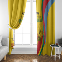 Grenada Independence Day Window Curtain Bougainvillea Flowers Flag Style - Wonder Print Shop