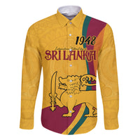 Sri Lanka National Day Family Matching Short Sleeve Bodycon Dress and Hawaiian Shirt The Lion Passant With Ketayam Wood Art - Wonder Print Shop