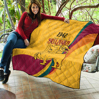 Sri Lanka National Day Quilt The Lion Passant With Ketayam Wood Art - Wonder Print Shop