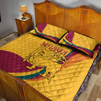 Sri Lanka National Day Quilt Bed Set The Lion Passant With Ketayam Wood Art - Wonder Print Shop