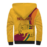 Sri Lanka National Day Sherpa Hoodie The Lion Passant With Ketayam Wood Art - Wonder Print Shop