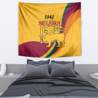 Sri Lanka National Day Tapestry The Lion Passant With Ketayam Wood Art - Wonder Print Shop