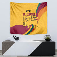 Sri Lanka National Day Tapestry The Lion Passant With Ketayam Wood Art - Wonder Print Shop