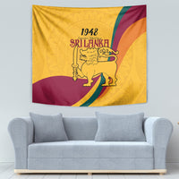 Sri Lanka National Day Tapestry The Lion Passant With Ketayam Wood Art - Wonder Print Shop