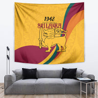 Sri Lanka National Day Tapestry The Lion Passant With Ketayam Wood Art - Wonder Print Shop