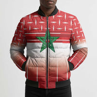 World Football Morocco Custom Bomber Puffer Jacket 1994 Away Retro Red Jersey - Wonder Print Shop