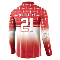World Football Morocco Custom Button Sweatshirt 1994 Away Retro Red Jersey