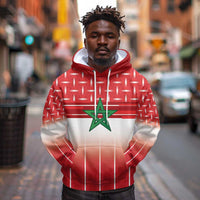 World Football Morocco Custom Hoodie 1994 Away Retro Red Jersey - Wonder Print Shop