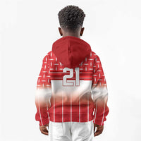 World Football Morocco Custom Kid Hoodie 1994 Away Retro Red Jersey - Wonder Print Shop