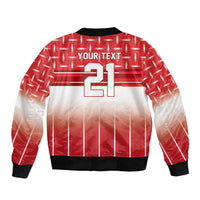 World Football Morocco Custom Sleeve Zip Bomber Jacket 1994 Away Retro Red Jersey - Wonder Print Shop