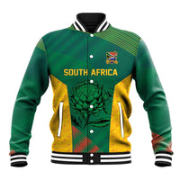 World Football 2026 South Africa Custom Baseball Jacket Tradional Protea Kente Pattern - Wonder Print Shop