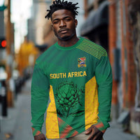 World Football 2026 South Africa Custom Long Sleeve Shirt Tradional Protea Kente Pattern - Wonder Print Shop