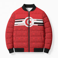 World Football 2026 Tunisia Custom Bomber Puffer Jacket Traditional Islamic Motif - Wonder Print Shop