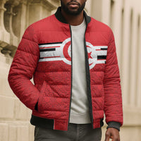 World Football 2026 Tunisia Custom Bomber Puffer Jacket Traditional Islamic Motif - Wonder Print Shop