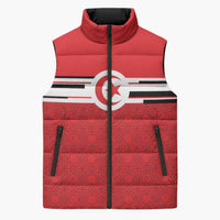 World Football 2026 Tunisia Custom Sleeveless Puffer Jacket Traditional Islamic Motif - Wonder Print Shop
