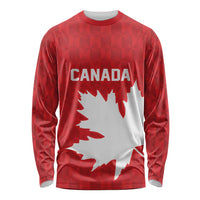 World Football 2026 Canada Custom Long Sleeve Shirt Canucks Maple Leaf Pattern - Wonder Print Shop