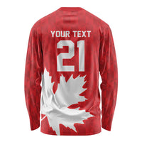 World Football 2026 Canada Custom Long Sleeve Shirt Canucks Maple Leaf Pattern - Wonder Print Shop
