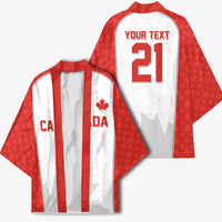 World Football 2026 Canada Custom Kimono Maple Leaf Seamless Pattern - Wonder Print Shop