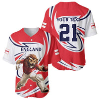 England Lion Mascot Cricket Custom Baseball Jersey Unique Pattern