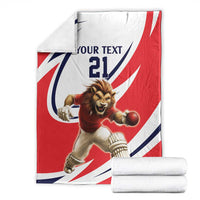 England Lion Mascot Cricket Custom Blanket Unique Pattern