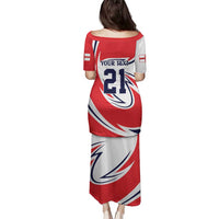 England Lion Mascot Cricket Custom Family Matching Puletasi and Hawaiian Shirt Unique Pattern