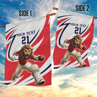 England Lion Mascot Cricket Custom Garden Flag Unique Pattern