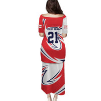 England Lion Mascot Cricket Custom Puletasi Unique Pattern