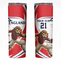 England Lion Mascot Cricket Custom Skinny Tumbler Unique Pattern