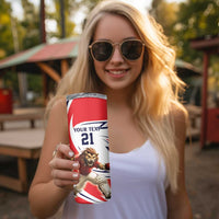 England Lion Mascot Cricket Custom Skinny Tumbler Unique Pattern