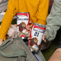 England Lion Mascot Cricket Custom Tumbler Cup Unique Pattern