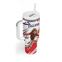 England Lion Mascot Cricket Custom Tumbler With Handle Unique Pattern