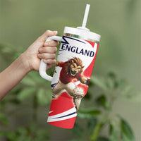England Lion Mascot Cricket Custom Tumbler With Handle Unique Pattern