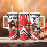 England Lion Mascot Cricket Custom Tumbler With Handle Unique Pattern