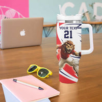 England Lion Mascot Cricket Custom Tumbler With Handle Unique Pattern