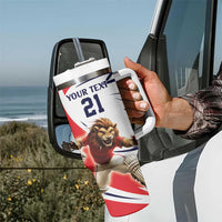 England Lion Mascot Cricket Custom Tumbler With Handle Unique Pattern