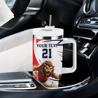 England Lion Mascot Cricket Custom Tumbler With Handle Unique Pattern