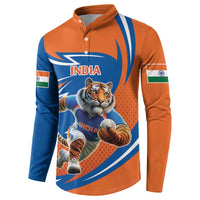 Indian Bengal Tiger Cricket Custom Button Sweatshirt Unique Pattern