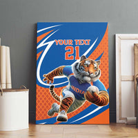 Indian Bengal Tiger Cricket Custom Canvas Wall Art Unique Pattern