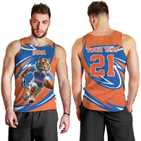 Indian Bengal Tiger Cricket Custom Men Tank Top Unique Pattern