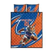 Indian Bengal Tiger Cricket Custom Quilt Bed Set Unique Pattern