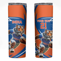 Indian Bengal Tiger Cricket Custom Skinny Tumbler Unique Pattern