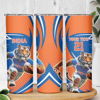 Indian Bengal Tiger Cricket Custom Skinny Tumbler Unique Pattern