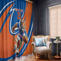 Indian Bengal Tiger Cricket Custom Window Curtain Unique Pattern
