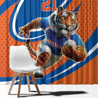 Indian Bengal Tiger Cricket Custom Window Curtain Unique Pattern