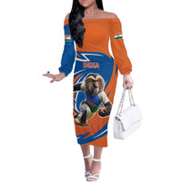 Indian Nilgiri Langur Cricket Custom Family Matching Off The Shoulder Long Sleeve Dress and Hawaiian Shirt Unique Pattern