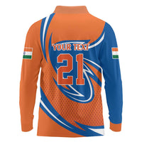 Indian Nilgiri Langur Cricket Custom Long Sleeve Polo Shirt Unique Pattern